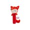 Akuku Soft plush rattle/squeaker Fox – kuva 1