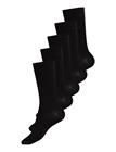 URBAN QUEST 5-Pack Men Bamboo Basic Socks - Black - 40-46