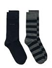 Gant 2-Pack Mixed Socks - Grey - 40-42