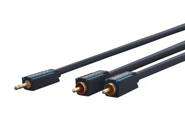 ClickTronic MiniJack - 2xRCA Cas. - 5m