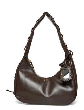 Ganni Hobo Medium Laces Oleatex - Brown - ONE SIZE