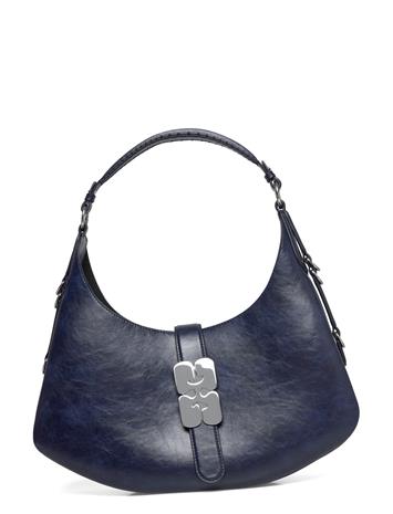Ganni Kat Small Crinkle - Navy - ONE SIZE