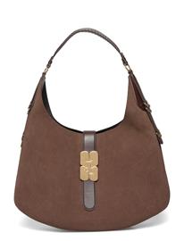 GANNI Kat Large Suede - Brown - ONE SIZE