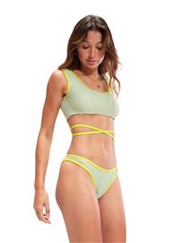 Speedo Gingham Scoop Bottom - Green - XL