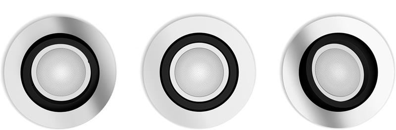Philips Hue Milliskin Recessed Kohdevalaisin Pyöreä - Alumiini - 3-Pack