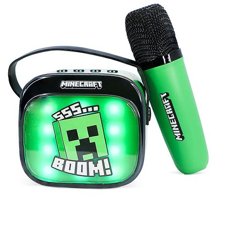 Karaokekaiutin Minecraft Popsing Mikrofoni LED