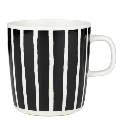 Marimekko Piccolo muki 4 dl Musta-valkoinen