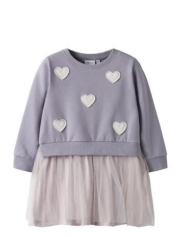 name it Nmfbianja Sweat Dress Bru - Navy - 122