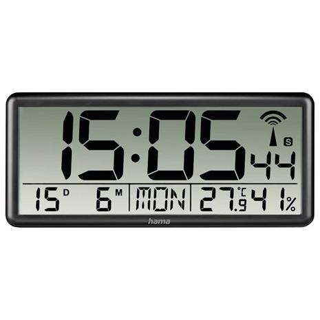 Hama "Jumbo" - clock - electronic - desktop wall mountable - black