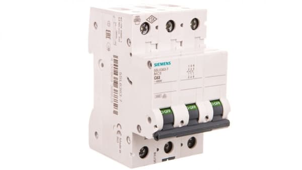 Siemens Circuit breaker 3-pole 6kA C63 – kuva 3/6