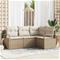 vidaXL Sohvasetti 4 pcs Beige polyrottinki – kuva 2