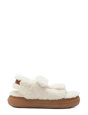 Moon Boot Mb Shearling Sandal - White - 41