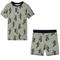 Lasten lyhythihainen pyjama vaalea khaki 116 – kuva 5