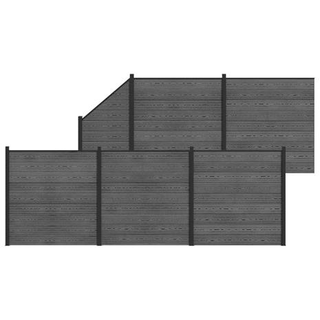 vidaXL Aitapaneeli 6 pcs WPC ja alumiini Harmaa