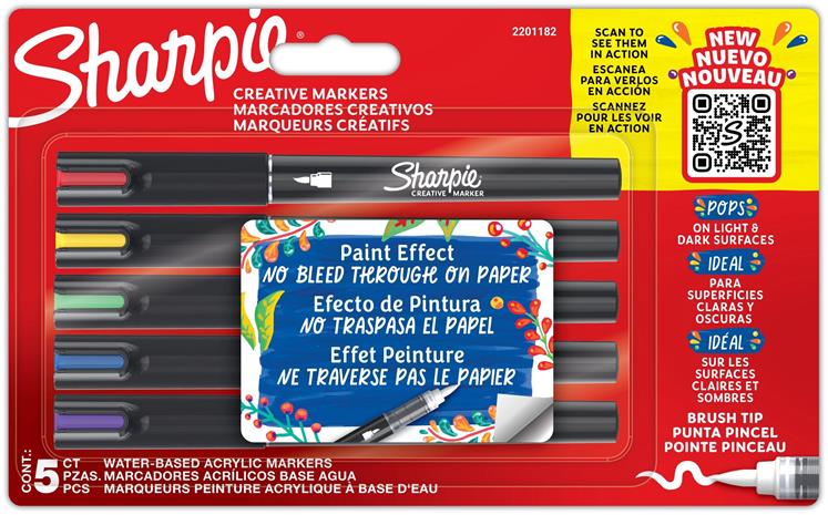 Sharpie Creative Marker Brush tip Assorted Colours