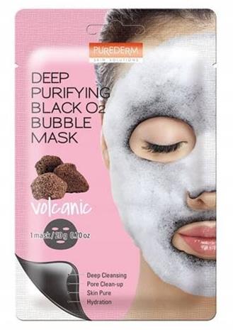 Purederm Deep Purifying Black O2 Bubble Mask Volcanic 20 g