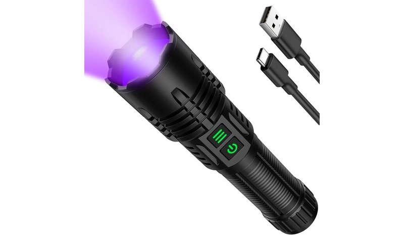 UV- ja LED-taskulamppu, 5000mAh, 13m, 1 kpl