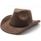 Huopainen cowboy-hattu, 57-59 cm, 7 cm lieri, 1 kpl