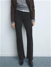 Mango Fiona Flared Mid-Rise Jeans - Black - 36