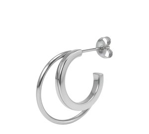 Jane Koenig Double Olympia Hoop - Silver - ONE SIZE