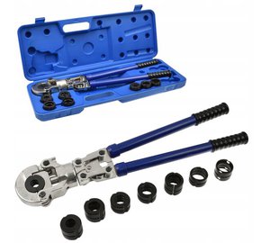Hydraulinen puristin Pex-al-pex putkille, 8 osaa