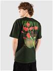 Dravus Linear Flora Boxy T-paita forest green Miehet