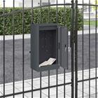 vidaXL Postilaatikko säilytystilassa Antrasiitti 30 x 20 x 55 cm Teräs