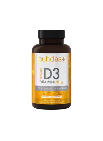 Puhdas+ Premium D3-vitamiini 50 Âµg, 120 kaps