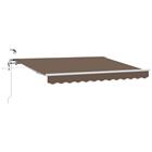 vidaXL Vetoutuva markiisi Taupe 450 × 300 cm Polyesteri ja metalli