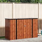 vidaXL Puutarhan säilytyslaatikko Ruskea 214 x 82 x 132 cm Teräs