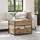 vidaXL Sohvapöytä Artisan tammi 70 x 50 x 54.5 cm Tekninen puu