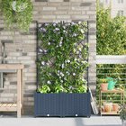 vidaXL Puutarha ruukku 2 pcs Harmaa 80 x 40 x 143 cm Muovi