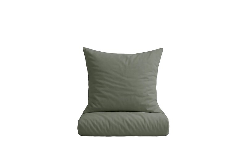 Omhu Økologisk Sengesæt - Percale - Khaki green - 140X200CM