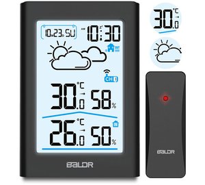 Sääasema näytöllä Baldr BD-911, musta