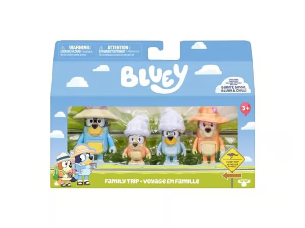 Bluey Figuurisetti Perhematka 4-pack
