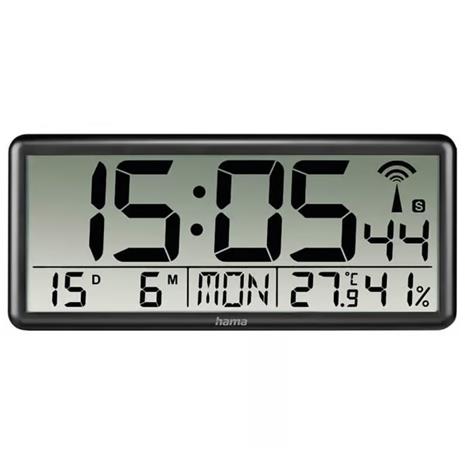 Hama "Jumbo" - clock - electronic - desktop wall mountable - black