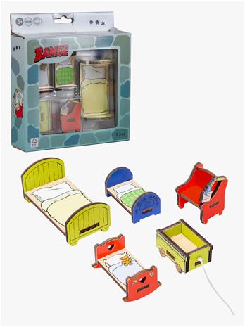 Micki Leksaker Bamse Dockhusmöbler Sovrum - Blue - ONE SIZE