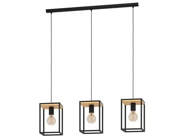 EGLO LIBERTAD PENDANT E27 BLACK/WOOD