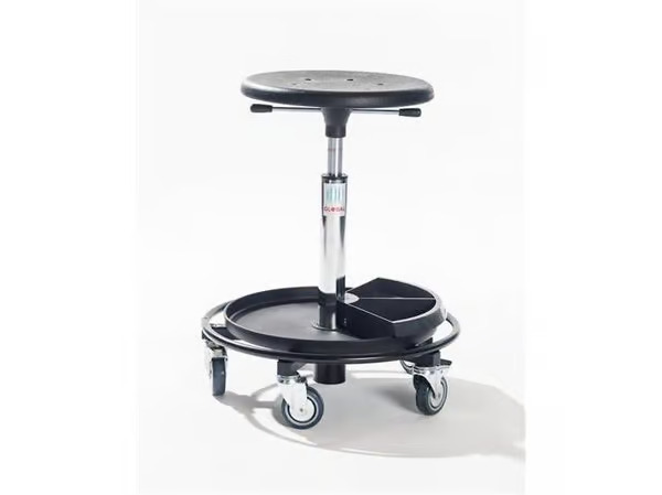 Montørstol Sigma 480RS PU sort m/bakke – kuva 2/3