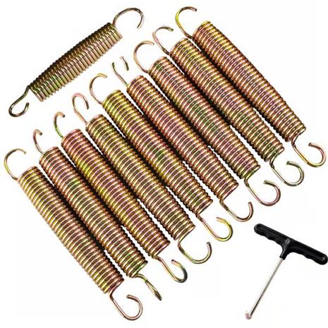 10-Kpl - Jousia Trampoliiniin + Työkalu - 165 mm