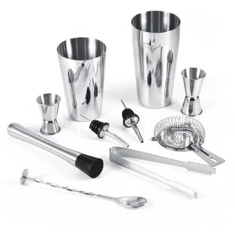 10-Osa Bartender Kit Shakerilla ja Lisävarusteilla - Barset Cocktail