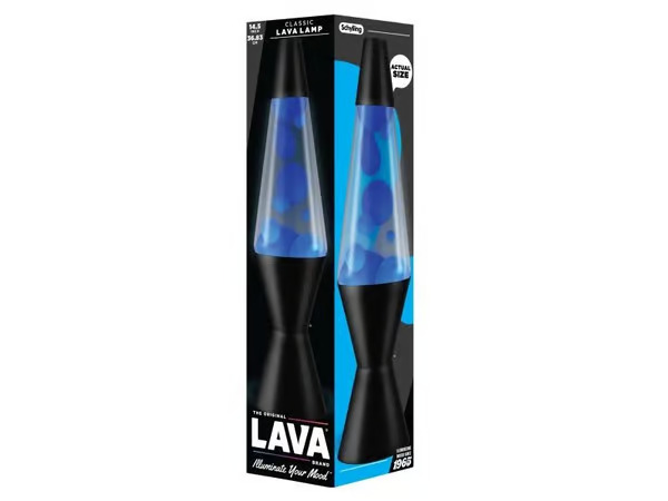 Lava Lamp Neon 37cm Blue/Clear Black Base – kuva 4/5