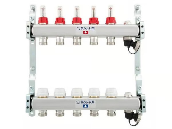 Salus Underfloor heating manifold 8 slings with flowmeter