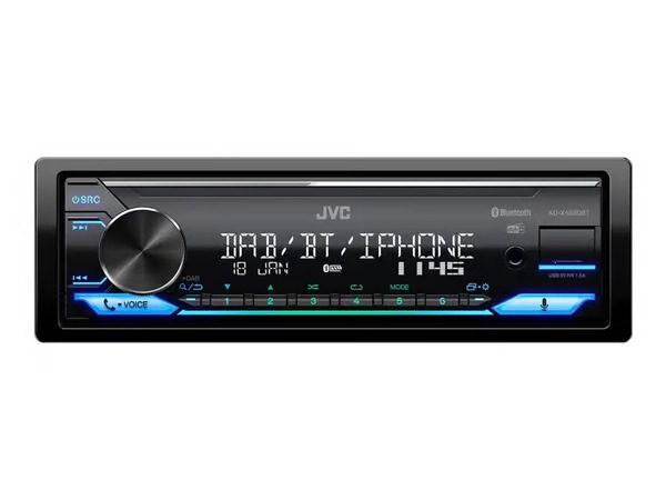 JVC KD-X482DBT 1-DIN Car Stereo Bluetooth DAB+