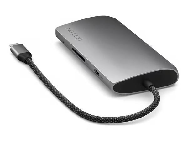 Satechi USB-C-moniporttisovitin 8K ja Ethernet V3 - Space Gray