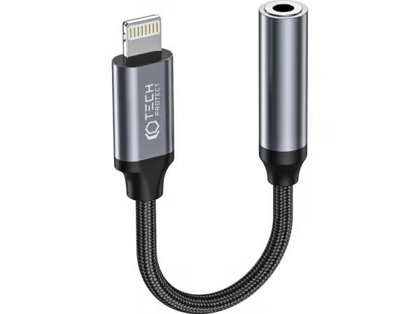 Tech-Protect UltraBoost Lightning / mini jack 3.5mm adapter - black