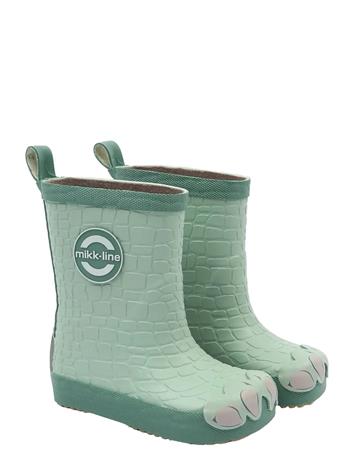 mikk-line Wellies Dragon - Barefoot - Green - 35