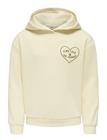 Kids Only Koglolas L/S Print Hood Swt - Cream - 158-164