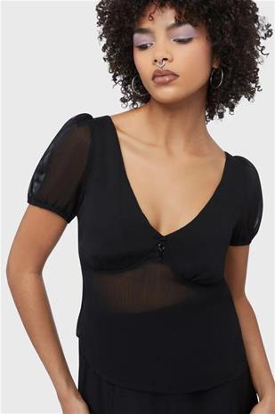 Killstar - Beneath The Eclipse - Fawnlight Top (Black) - Toppi - Naiset - Musta