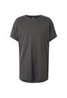 Urban Classics - Long Shaped Turnup Tee - T-paita - Miehet - Tummanharmaa